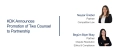 KDK Announces Promotion of Two Counsel to Partnership